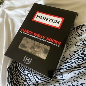 HUNTER WELLY SOCK LEOPARD CUFF